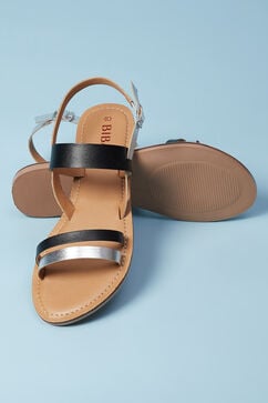 Silver Pu Sandals image number 3