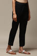 Black Viscose Yarndyed Narrow Pant image number 3