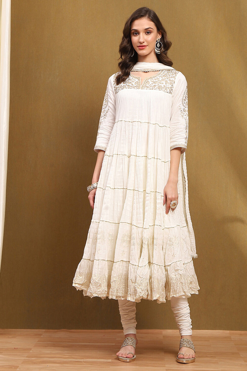 Biba white anarkali cheap