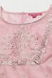 Pink Cotton Blend Flared Kurta Churidar Suit Set image number 1