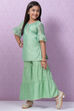 Yellow Art Silk Straight Kurta Set image number 6
