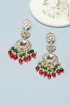 Red Green Alloy Earrings image number 0