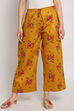 Mustard Cotton Palazzo Pants image number 2