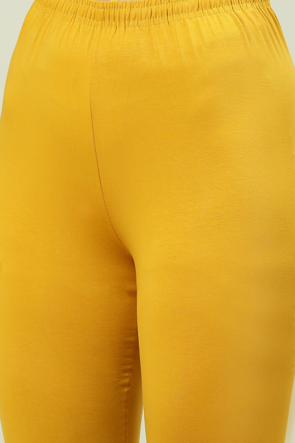 Camel Cotton Blend Solid Churidar image number 1