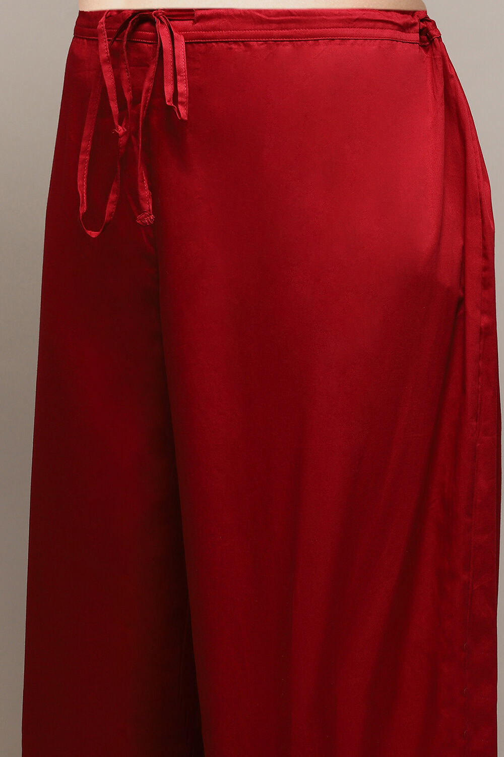 Pink Poly Chanderi A-Line Printed Kurta Palazzo Suit Set image number 2