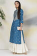 Off White Cotton Flared Skirt image number 3