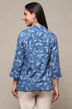 Electric Blue Rayon Straight Jacket image number 4