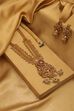 Gold Plated Brass Long Pendant Necklace Set image number 0