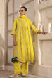 Lime Yellow Chanderi Straight Dyed Suit Set