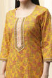 Royal Blue Cotton Screen Print Unstitched Suit Set image number 2