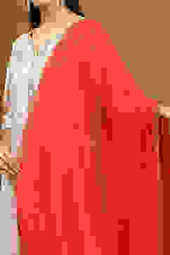 Pink Polyester Dupatta image number 1