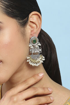 Green Brass Drop & Danglers image number 1