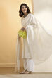 Off White Poly Banarasi Dupatta image number 0