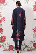 Rohit Bal Indigo Cotton Silk Straight Printed Suit Set