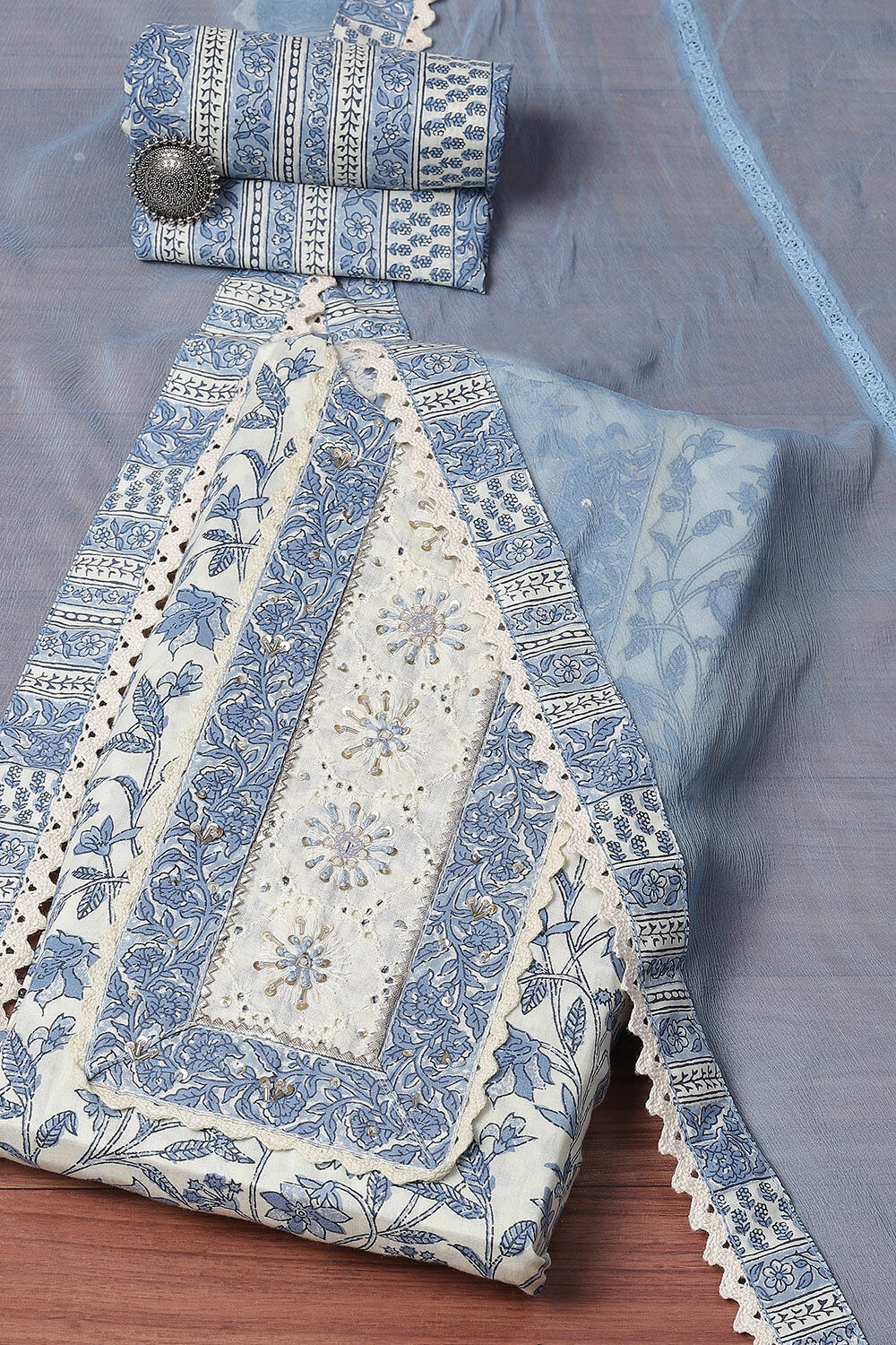 Unstitched cotton suits online
