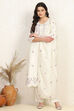 White Silk Blend Unstitched Suit Set image number 7