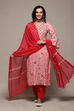 Pink Modal Machine Embroidered Unstitched Suit Set image number 1