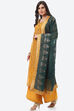 Green Art Silk Easy Stitch Suit Set image number 6