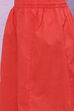 Red Cotton A-Line Printed Top image number 5
