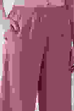 Light Pink Solid Straight Palazzos image number 1