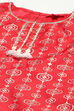 Red Art Silk Straight Kurta Sharara Suit Set image number 1