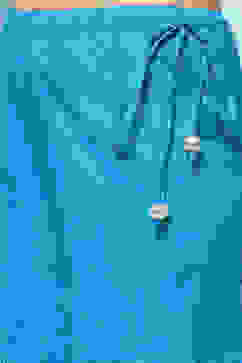 Blue Cotton Gathered Printed Suit Set image number 2