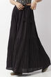 Black Cotton Solid Skirt image number 4
