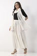 White Cotton Textured Solid Dupatta image number 2