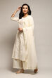 Navy Blue Cotton Straight Printed Kurta Capri Suit Set image number 0