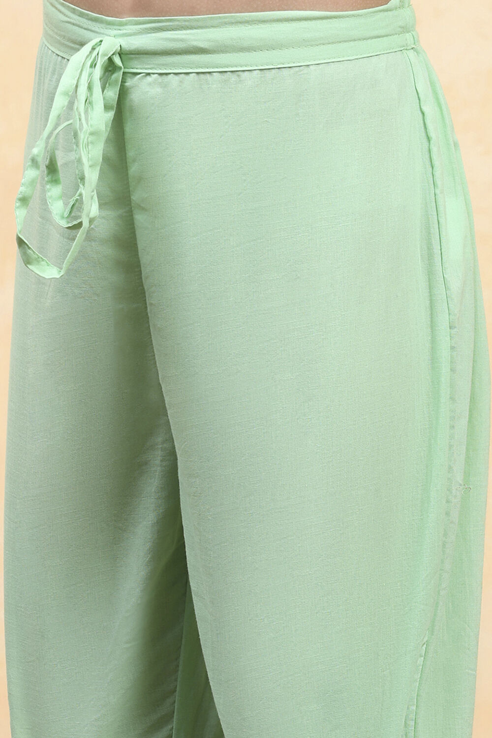 Blue Cotton Flared Printed Suit Set image number 2