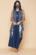 Blue Viscose Printed Short Top image number 6