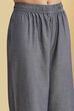Blue Tencel Straight Suit Set image number 2