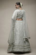 Mint Green Nylon Lehenga Set image number 2