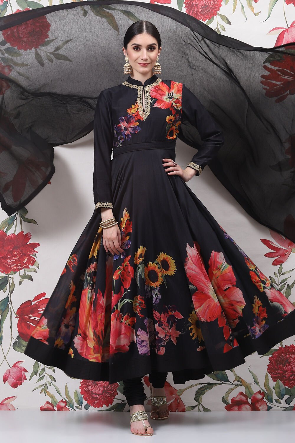 Biba black anarkali hotsell