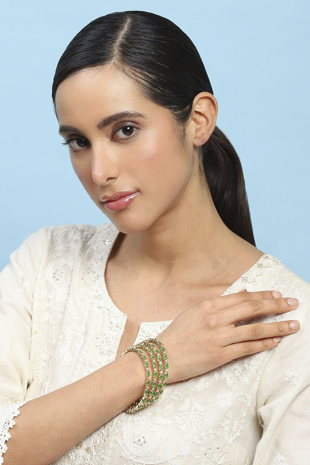 Green Alloy Bangle image number 3