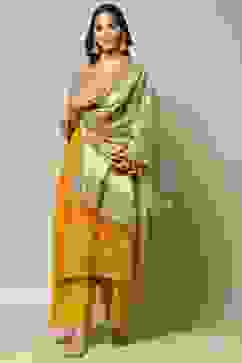 Grey Silk Blend Yarndyed Dupatta image number 2