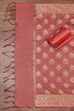 Red Cotton Printed Embroidered Unstitched Suit Set image number 3
