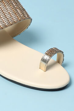 Gold Pu Ring Toe Wedges image number 1