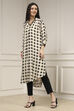 Ivory Viscose A-Line Printed Kurta image number 2