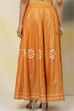 Mustard Cotton Flared Skirt image number 4