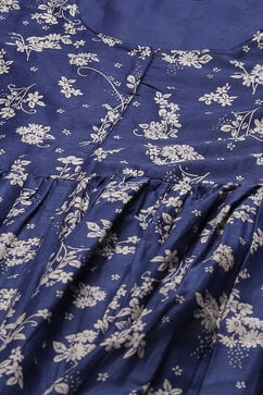 Blue Cotton Anarkali Kurta Palazzo Suit Set image number 1