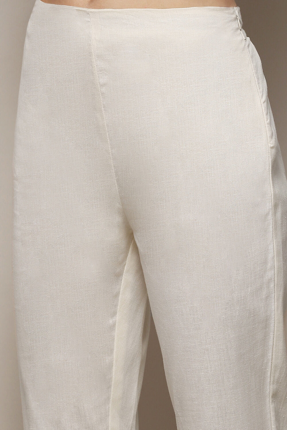 Blue Cotton Flax Narrow Kurta Pant Suit Set image number 2