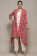 Pink Cotton Straight Kurta Set image number 6