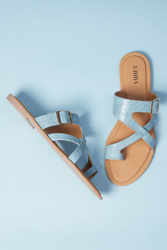 Blue Pu Ring Toe Sandals image number 2