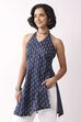 Indigo Cotton Printed A Line Short Kurti image number 2