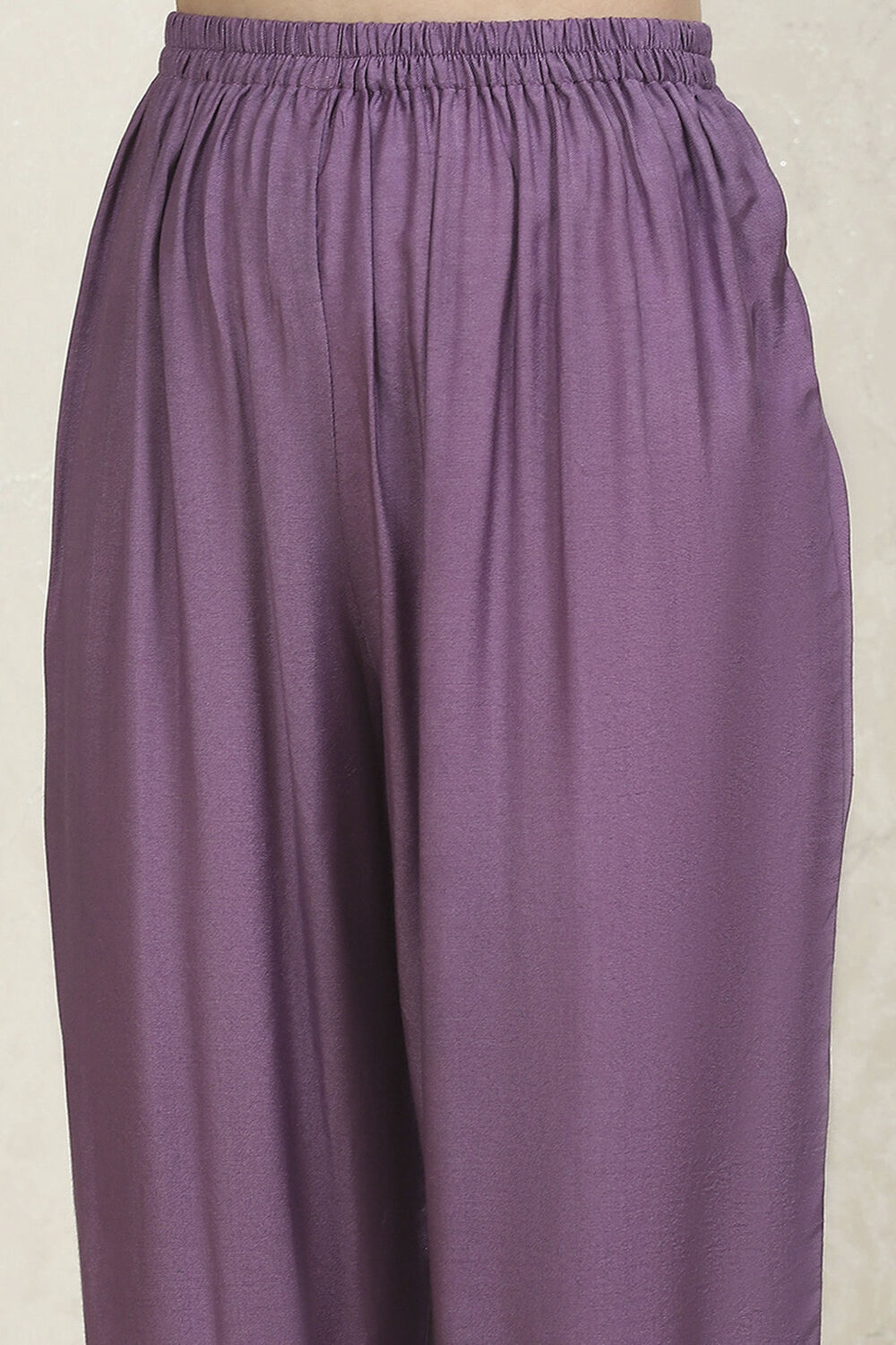 Lavender Chanderi Weave Unstitched Suit Set image number 3