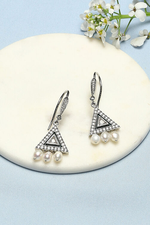 Silver Brass Earrings image number 0