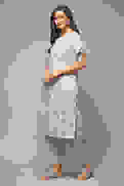 Beige Rayon Straight Printed 2 Piece Set image number 3