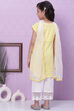 Yellow Cotton Straight Straight Kurta Palazzo Suit Set