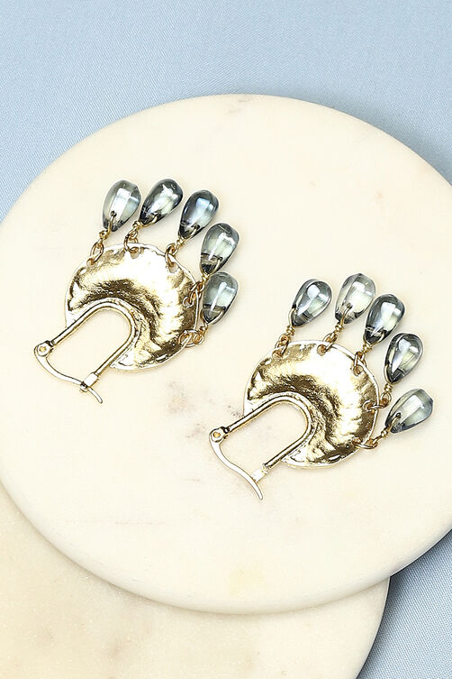 Gold Brass Earrings image number 2